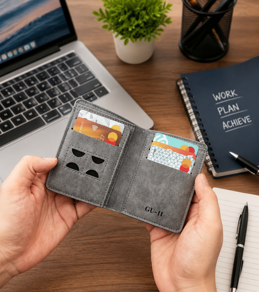 SHAAZ Classic Leather Short Wallet - SZM1